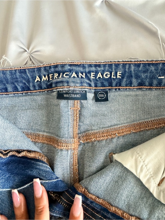 American Eagle Outfitters Dresses & Skirts - American Eagle Outfitters Asymmetrical Denim Skirt in Light and Dark Blue
